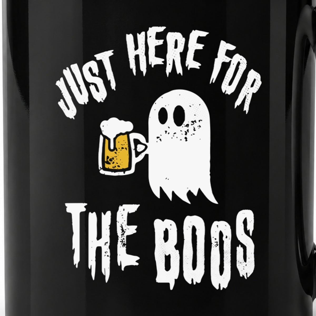 Just Here for the Boos - Black Ceramic Mug