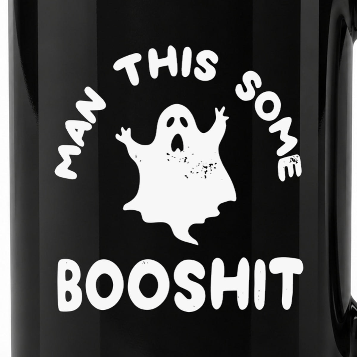 Man This Some Booshit - Black Ceramic Mug