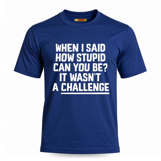 When I Said How Stupid Can You Be? It Wasn't A Challenge
