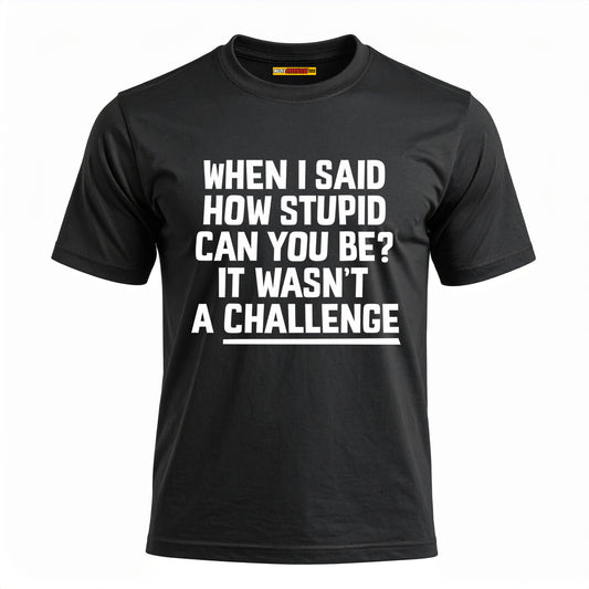 When I Said How Stupid Can You Be? It Wasn't A Challenge