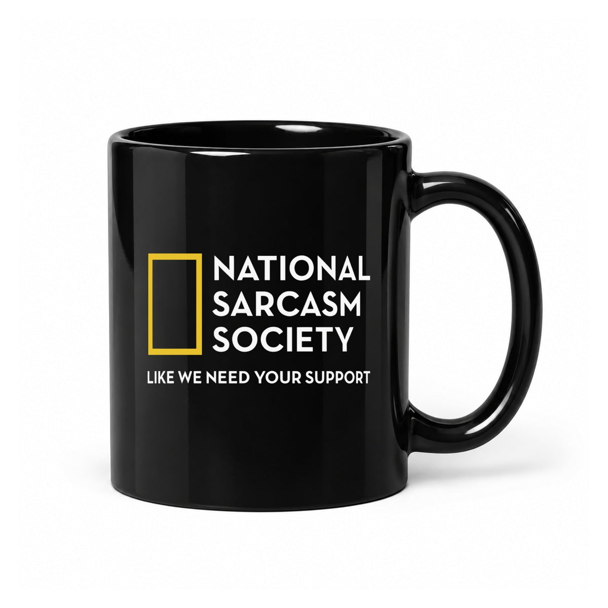 National Sarcasm Society — Black Ceramic Mug