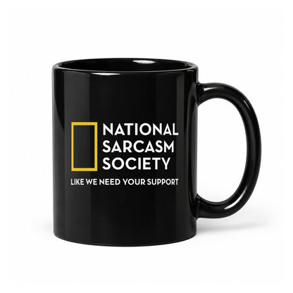 National Sarcasm Society — Black Ceramic Mug