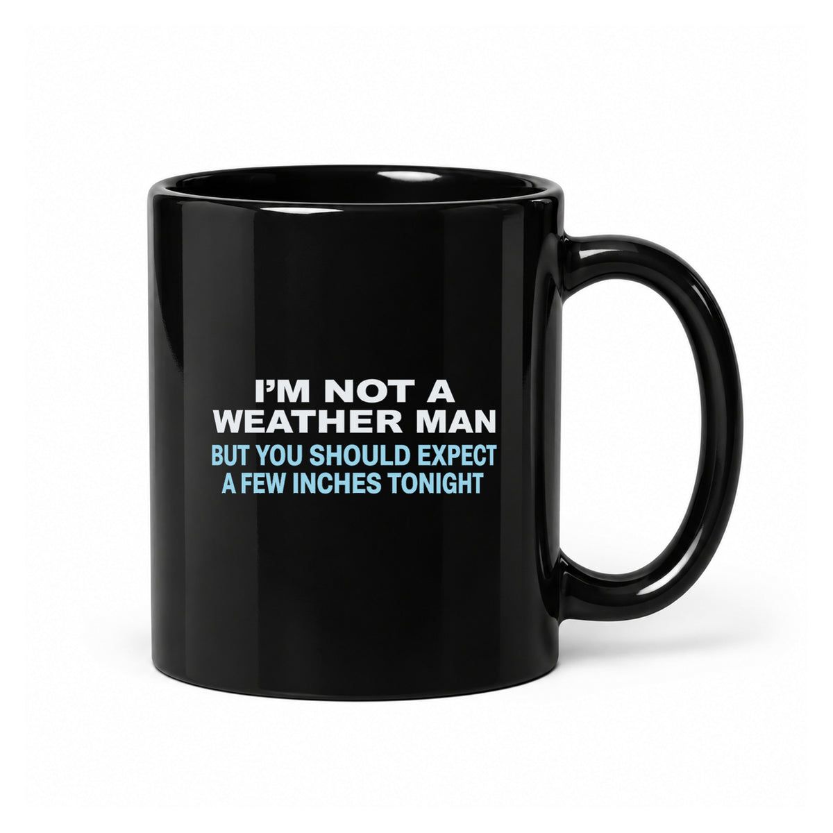 I'm Not a Weather Man - Black Ceramic Mug