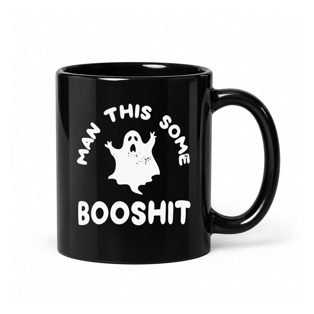 Man This Some Booshit - Black Ceramic Mug
