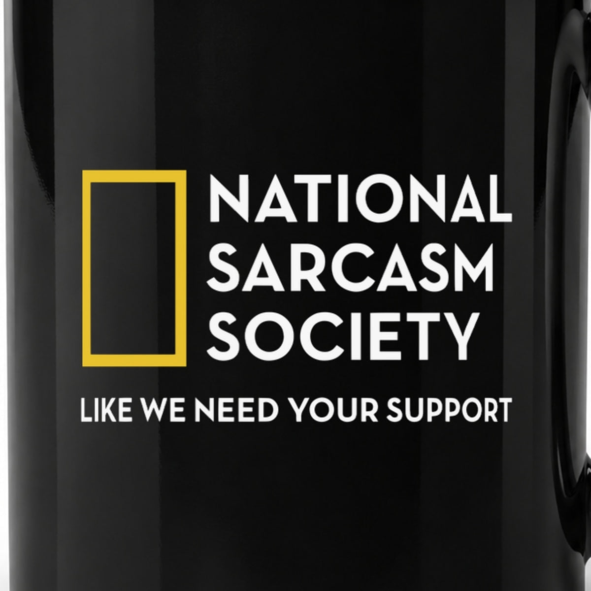 National Sarcasm Society — Black Ceramic Mug