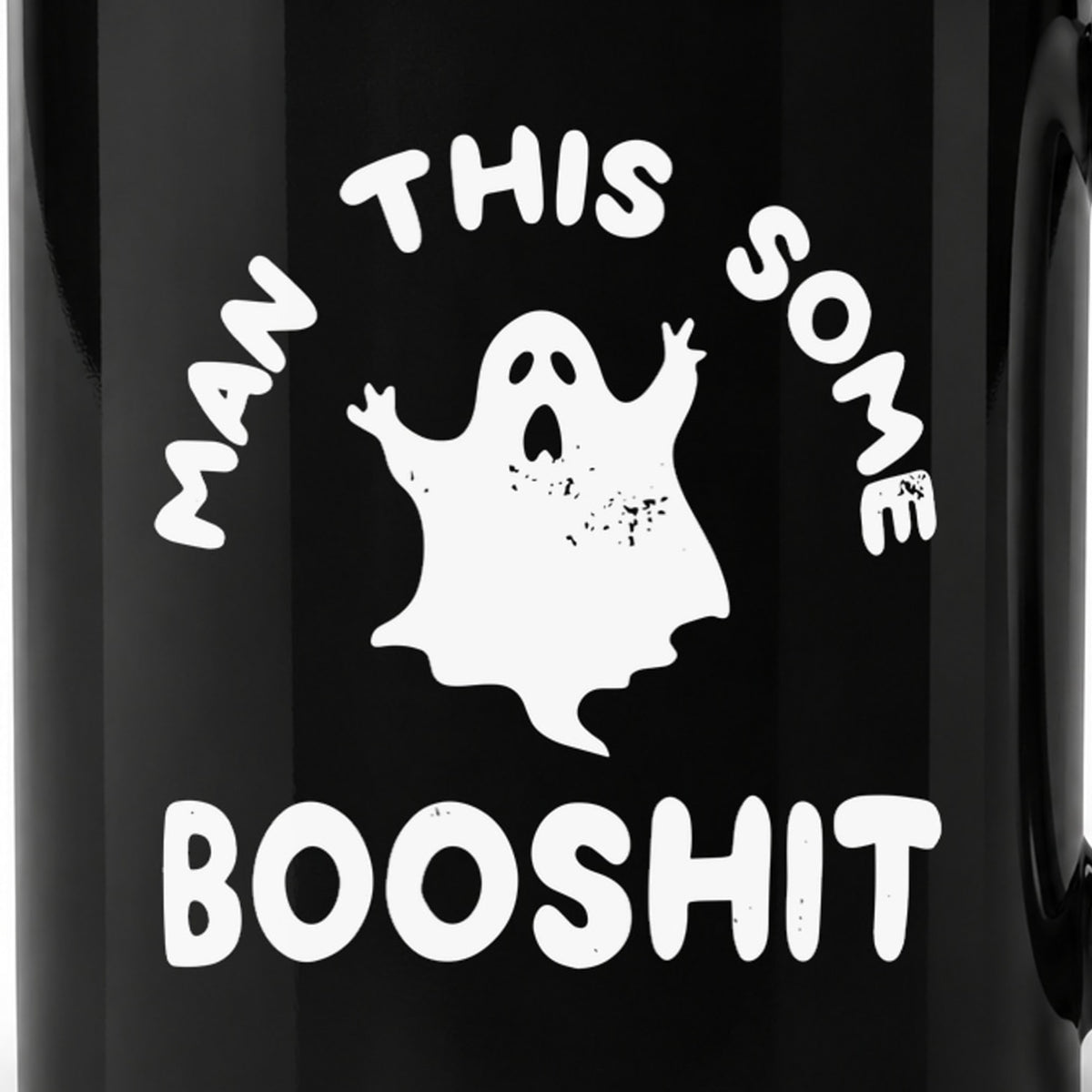 Man This Some Booshit - Black Ceramic Mug