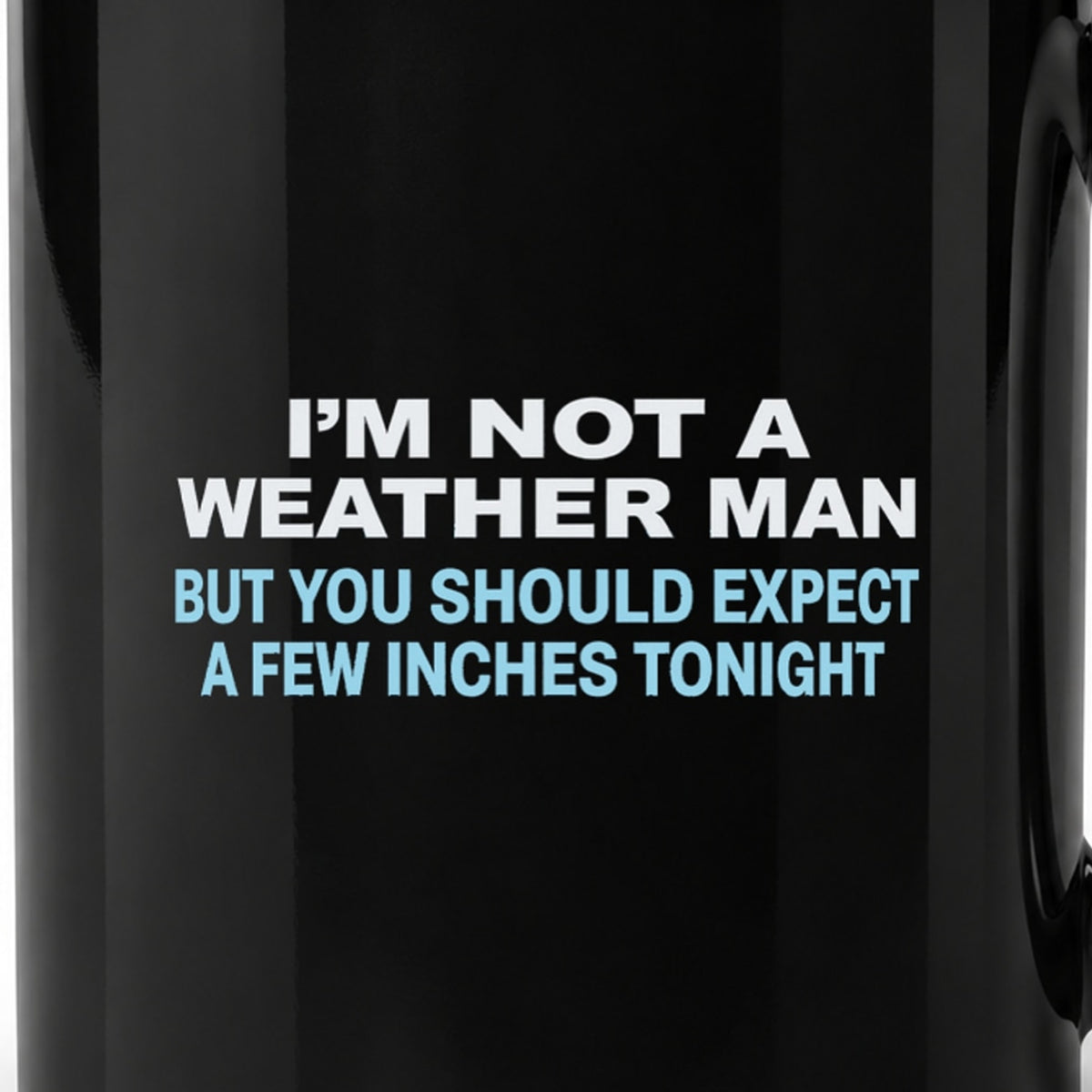 I'm Not a Weather Man - Black Ceramic Mug