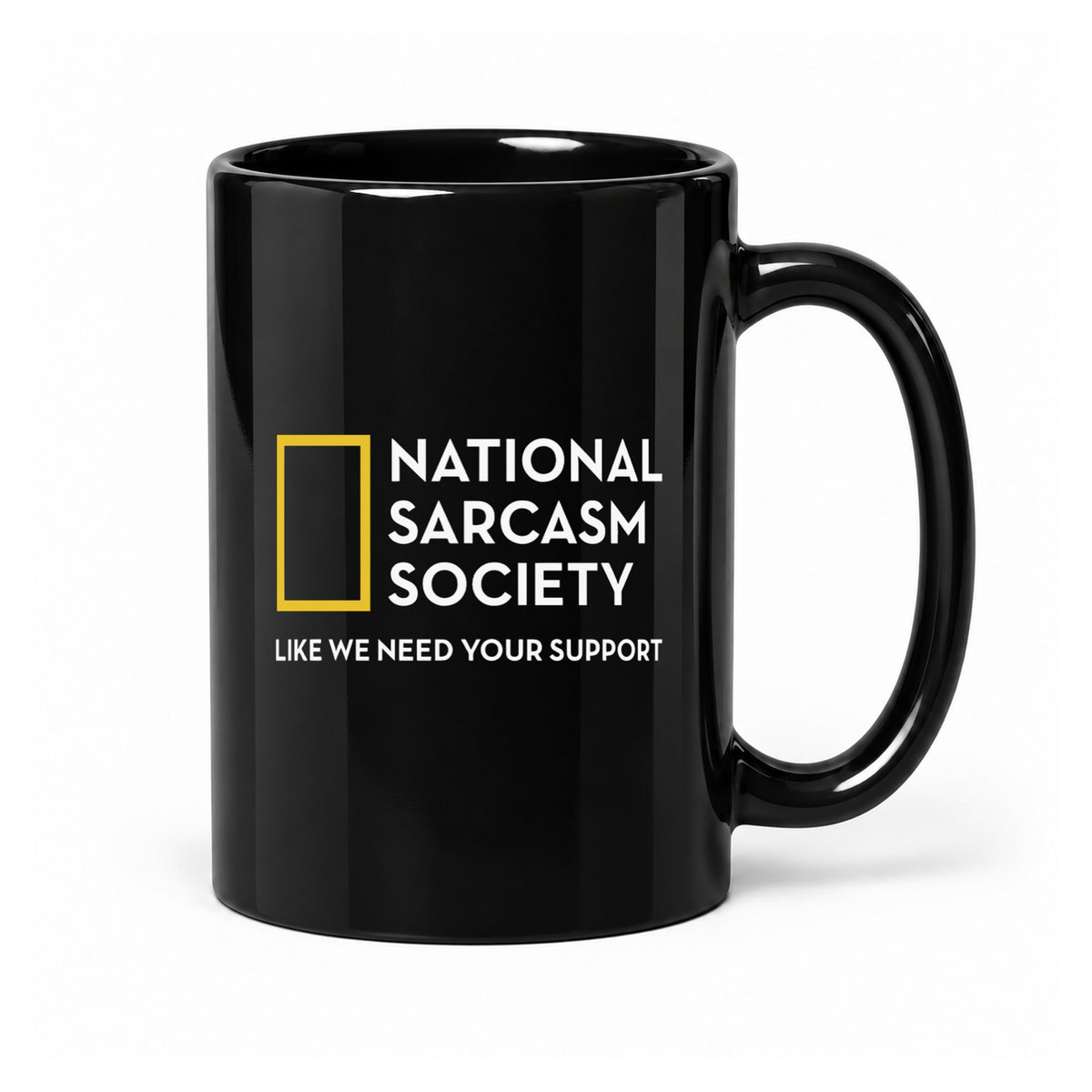 National Sarcasm Society — Black Ceramic Mug