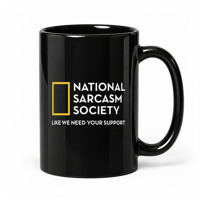 National Sarcasm Society — Black Ceramic Mug