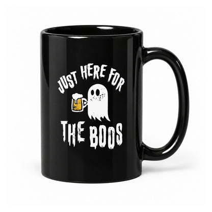 Just Here for the Boos - Black Ceramic Mug