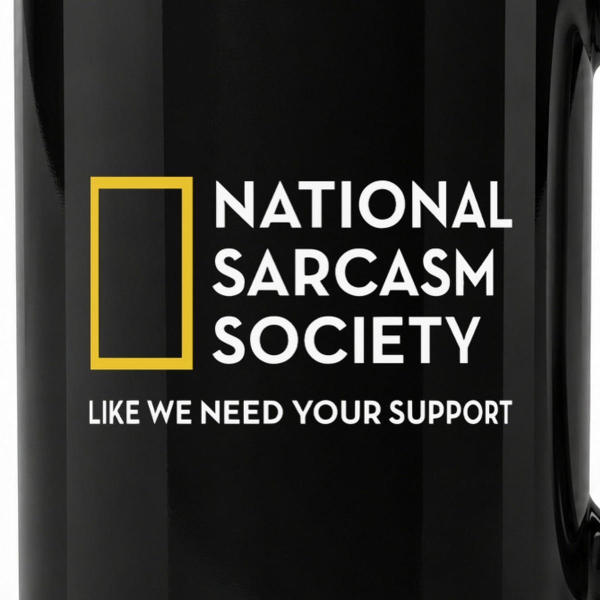 National Sarcasm Society — Black Ceramic Mug