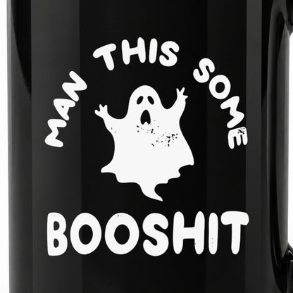 Man This Some Booshit - Black Ceramic Mug