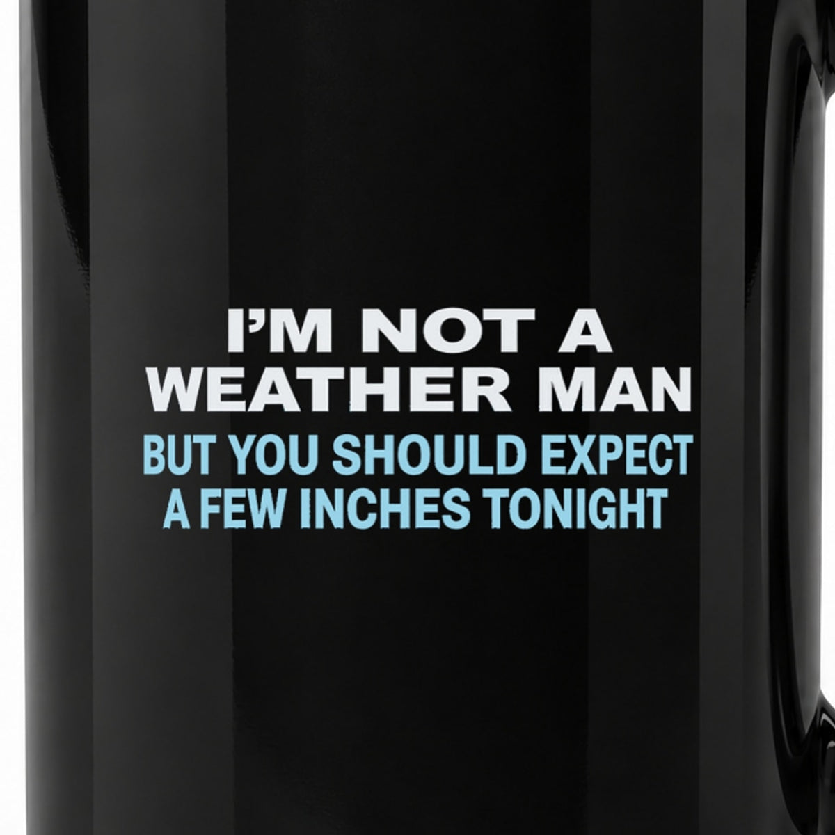 I'm Not a Weather Man - Black Ceramic Mug
