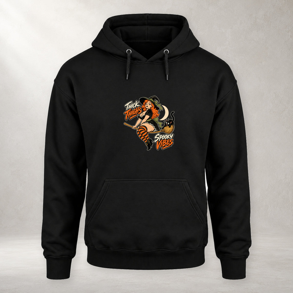 Thick Thighs, Spooky Vibes - Fleece Hoodie