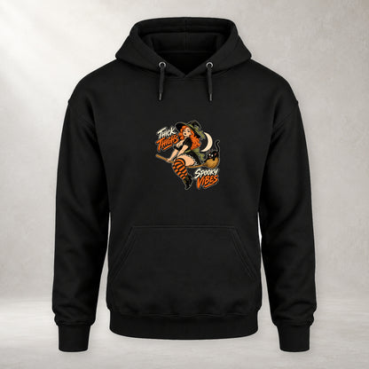 Thick Thighs, Spooky Vibes - Fleece Hoodie