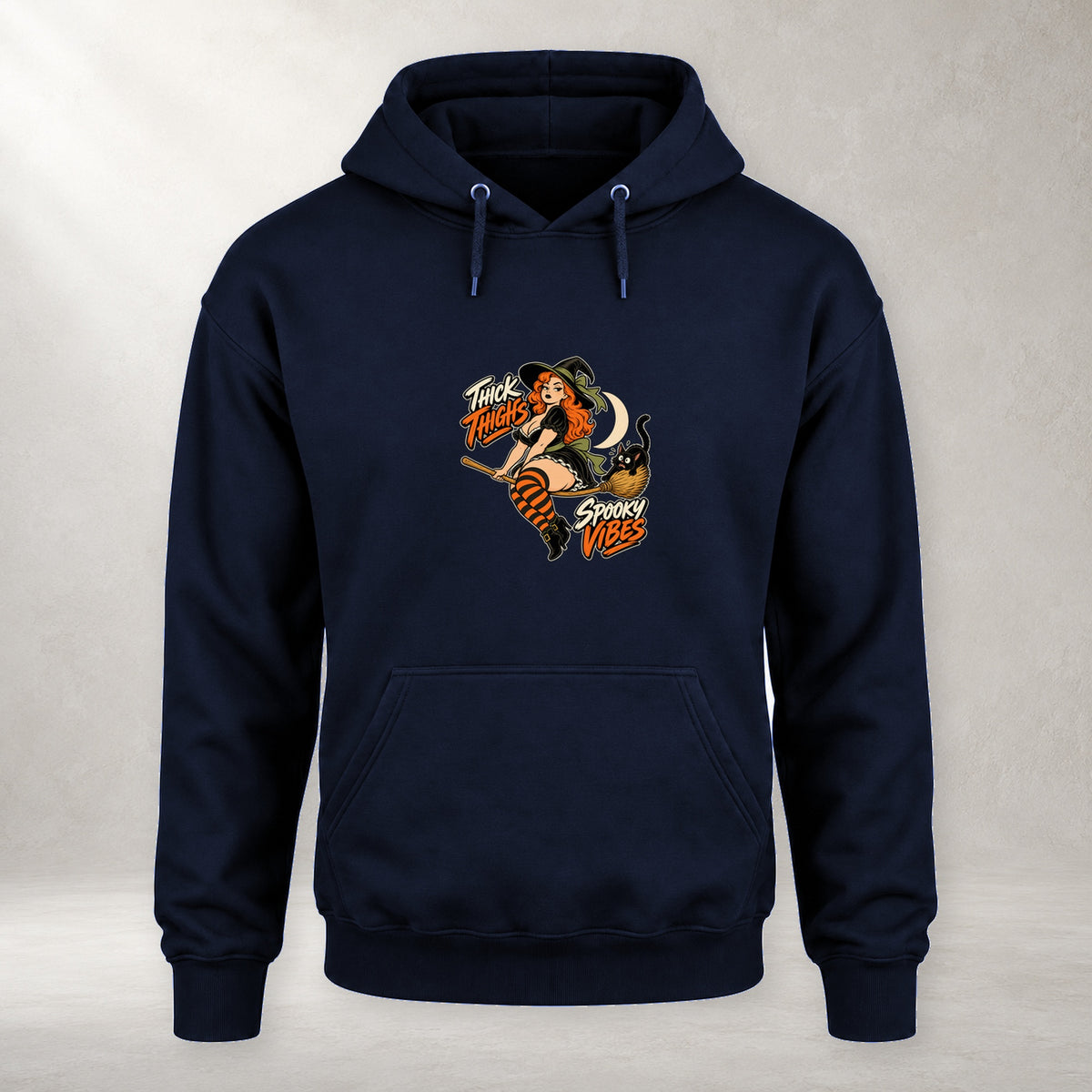 Thick Thighs, Spooky Vibes - Fleece Hoodie