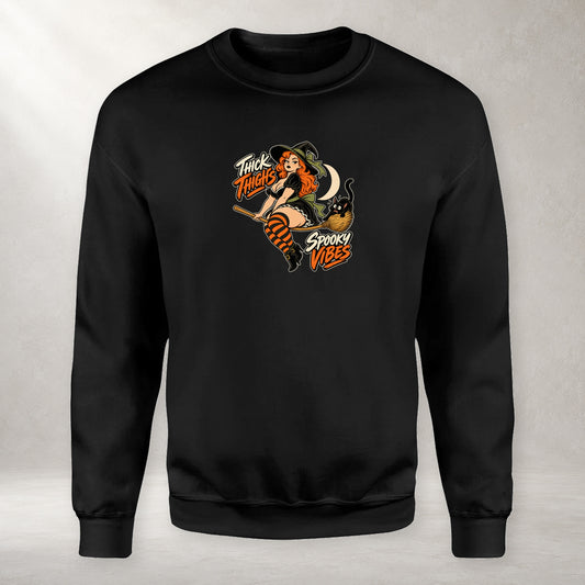 Thick Thighs Spooky Vibes - Fleece Sweatshirt